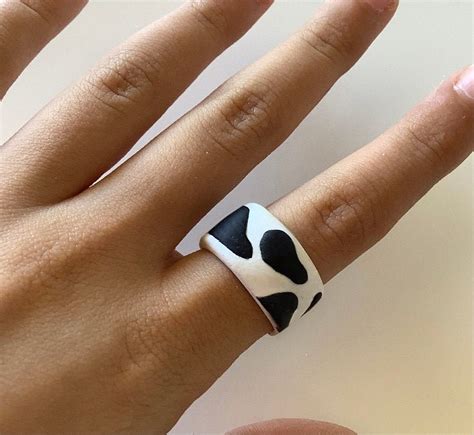Stylish Cow Print Ring makes for a Unique Accessory!